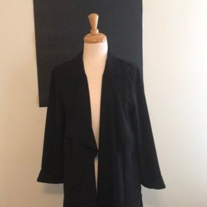 Bobeau black ankle length jacket duster. Sz XL